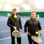 Chris Dobson, left, and Bryan DeVergilio, co-owners of  the Wessen Indoor Tennis Club in Pontiac.   Thursday, March 26, 2015. Tim Thompson-The Oakland Press